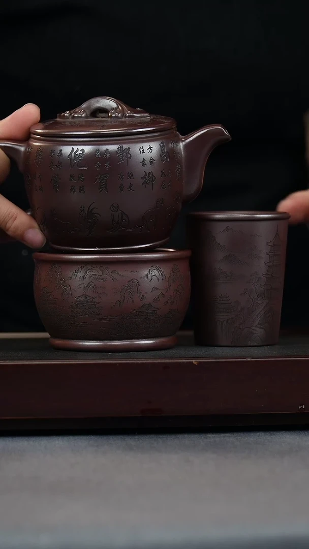 【闪购商品】紫砂茶壶紫罗兰 汉瓦 十二生肖