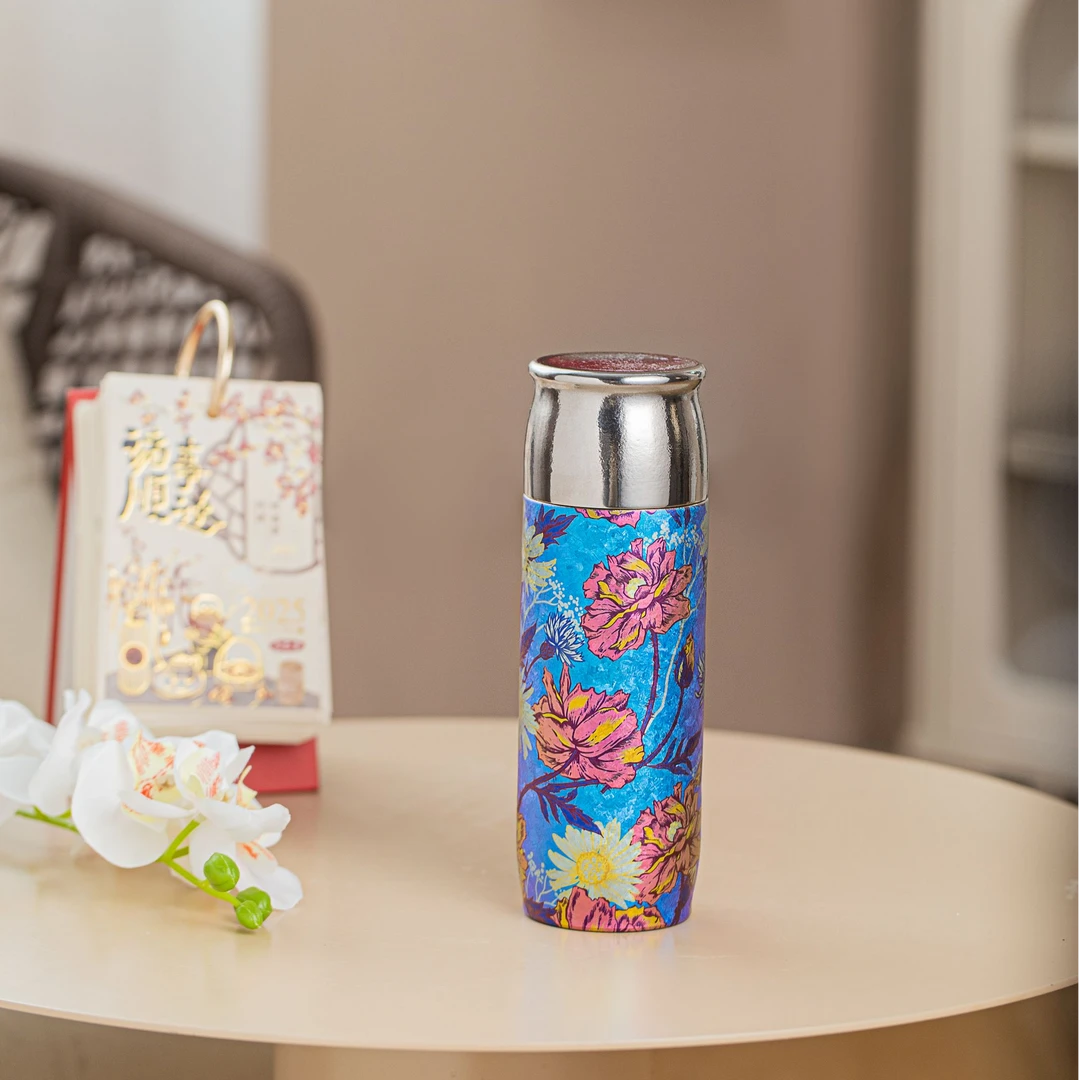 FEI-剑纯钛焕金钛杯蝶恋花高端钛杯便携杯焖茶保温杯云动钛杯