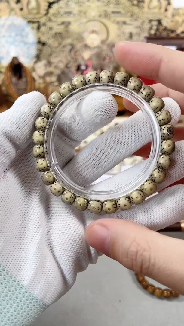 手串星月菩提8*7月带大留白带贯穿 银标级 一物一图！