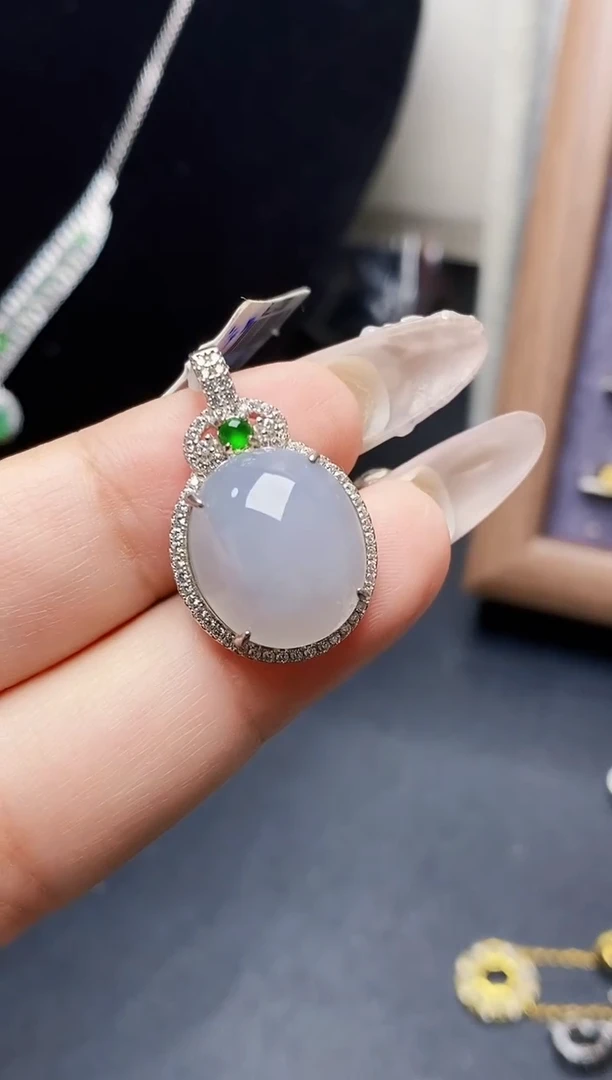 银S925镶嵌戒指翡翠0237