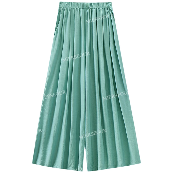 【封后轻奢设计】【氧气穿搭】软糯设计褶皱荡荡裤阔腿休闲裤6108