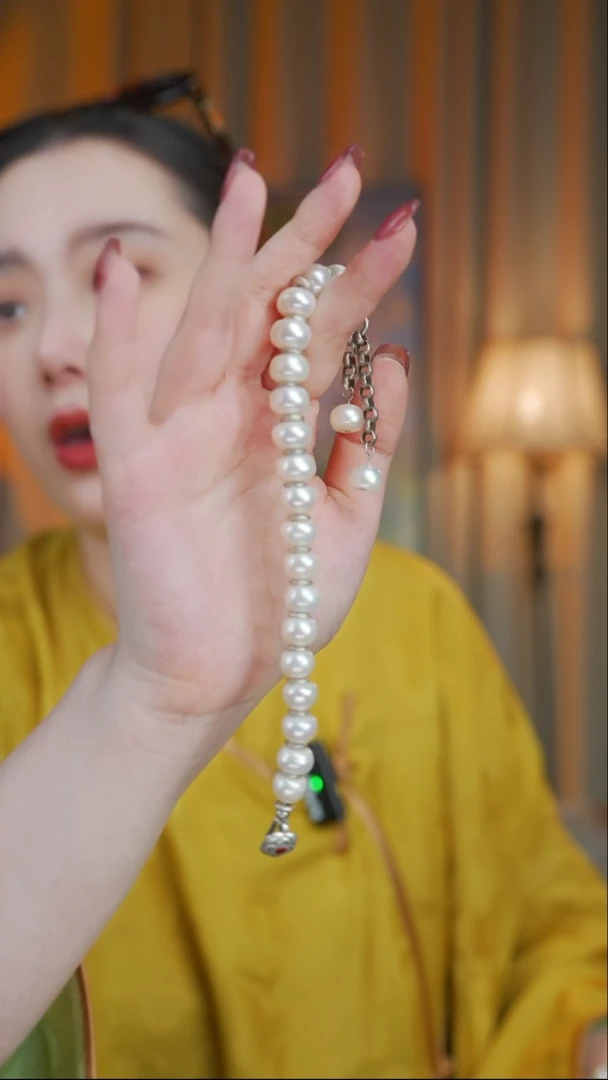 淡水珍珠手绳银S925镶嵌10MM珍珠手串