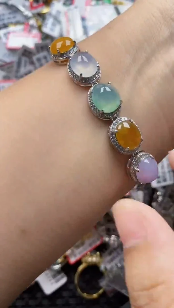 翡翠戒指银S925镶嵌222     1