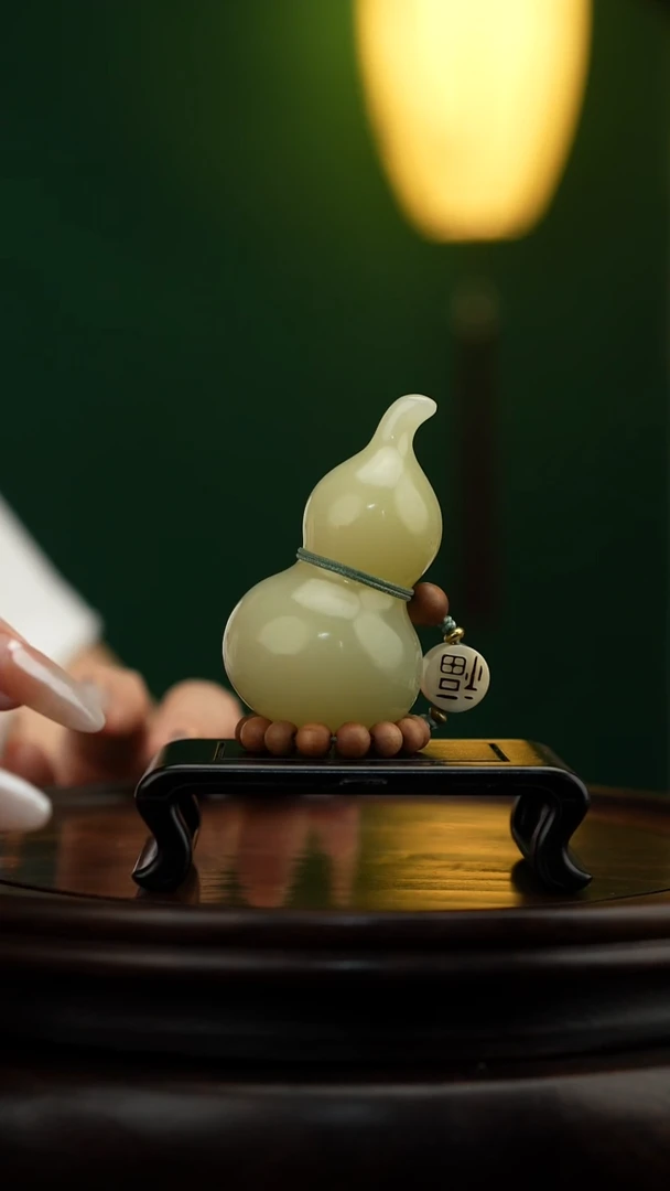 玉【手捻玉福禄】天然玉石手把件