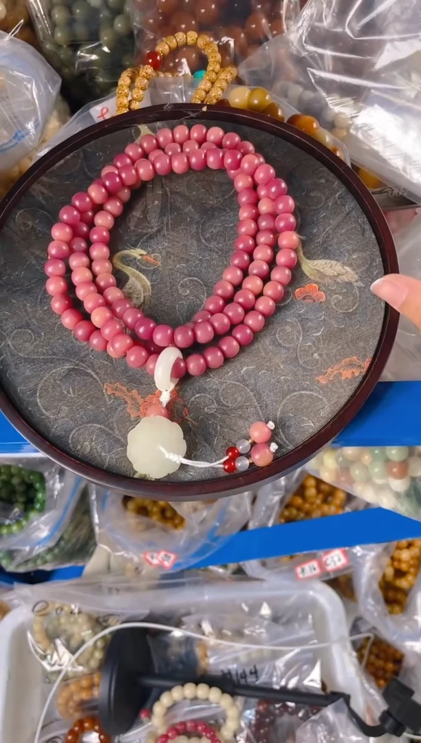 菩提根/象牙果手串乌梅子酱桶珠108项链成品