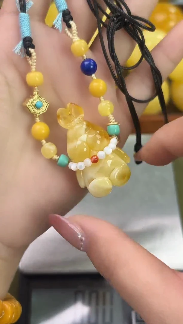 裸石琥珀未镶嵌天然琥珀蜜蜡吊坠