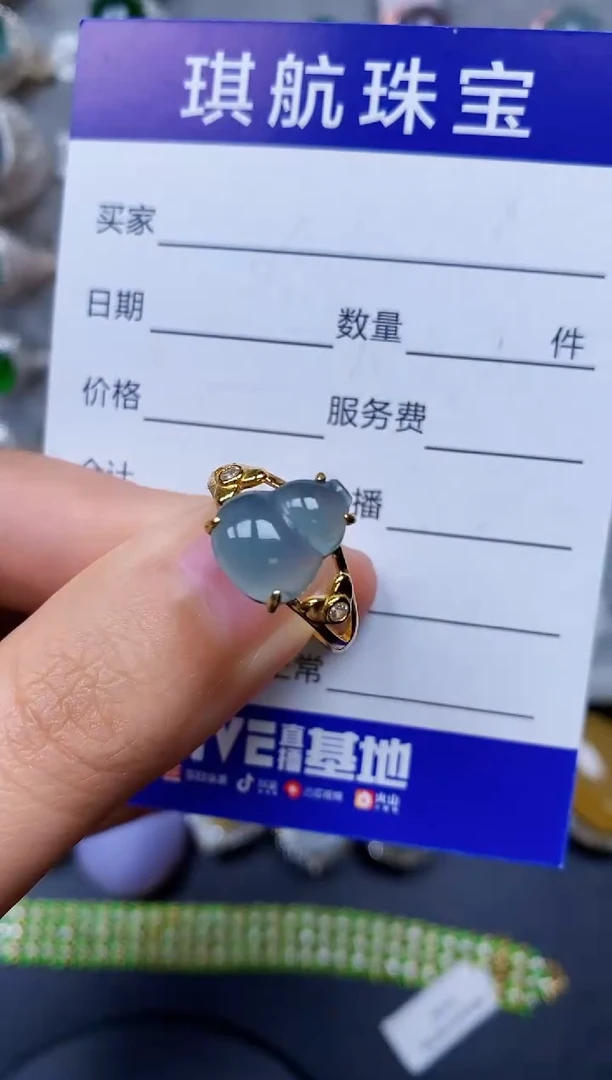 【闪购商品】翡翠戒指银S925镶嵌0191