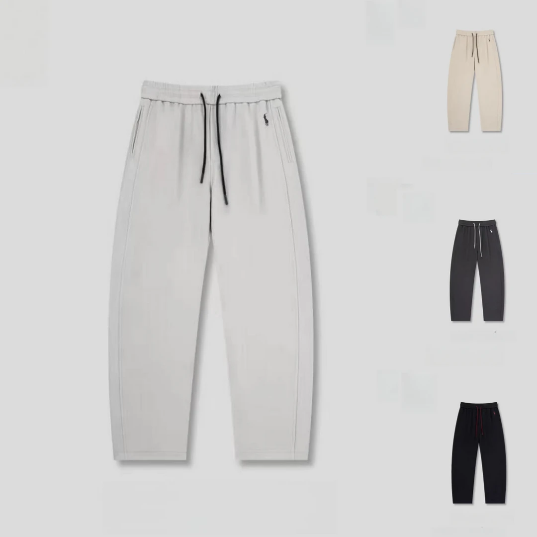 2025秋款刺绣立裁弯刀卫裤男女潮流宽松香蕉裤直筒长裤休闲裤