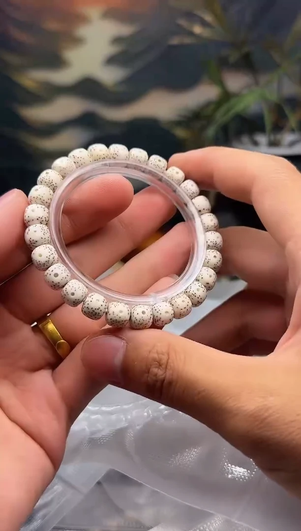 星月菩提手串原白原生态【 正月9*8】单圈