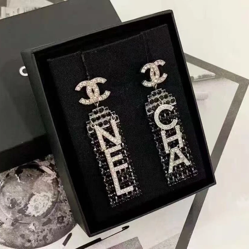 95新 Chanel/香奈儿 坤球奢选香奈儿流苏满钻耳钉