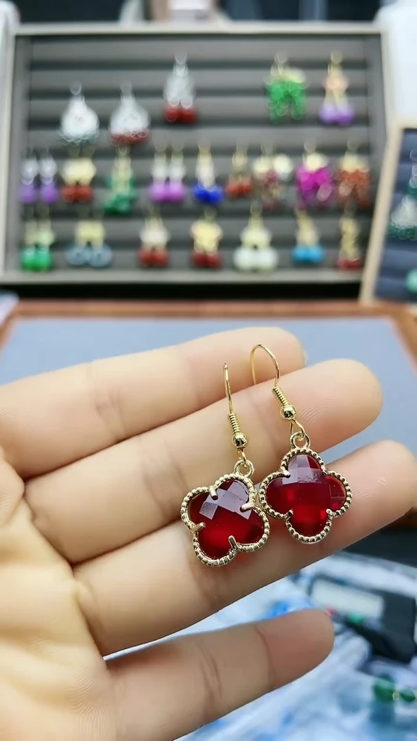 【闪购商品】水晶耳饰银S925镶嵌352000