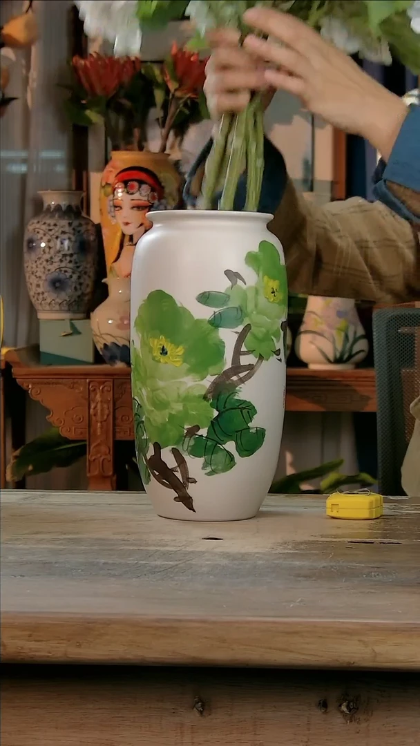 【闪购商品】瓷片景德镇纯手工釉下彩精品花瓶