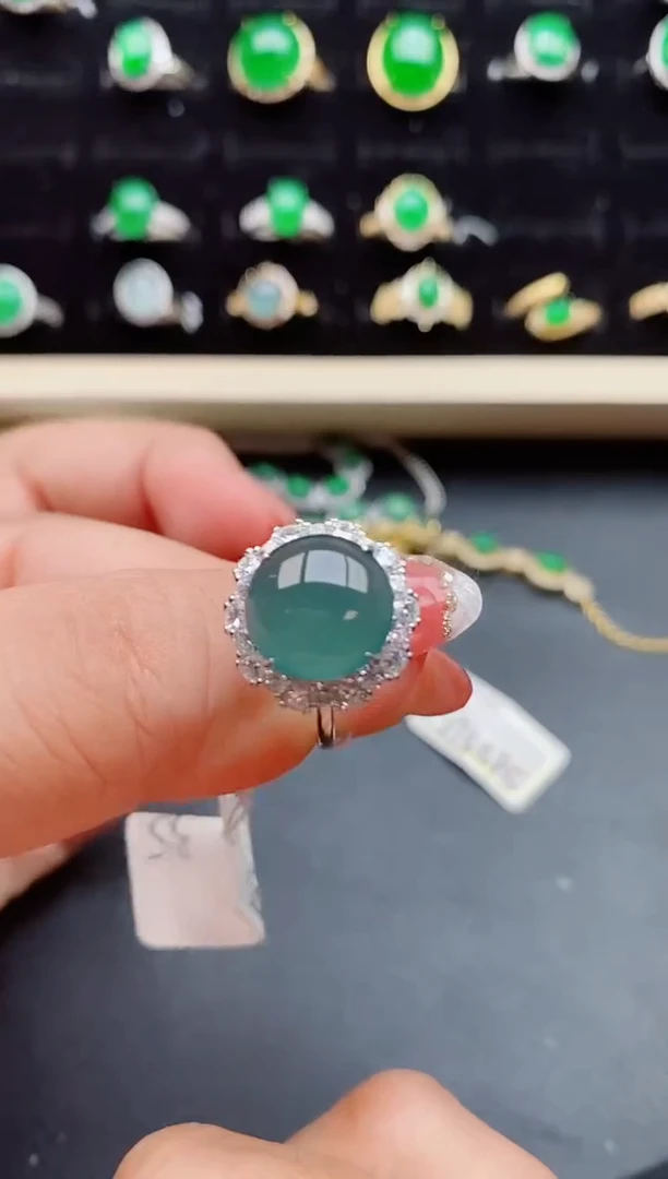 【闪购商品】翡翠戒指银S925镶嵌8580505