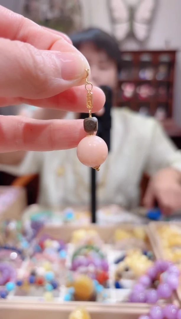 【闪购商品】蛋白石颈饰18K金镶嵌设计款珠串13.5