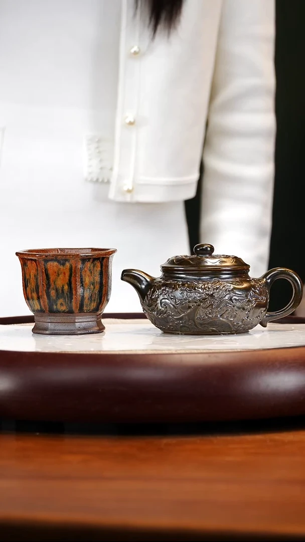 PHJ12大红袍仿古230cc浮雕