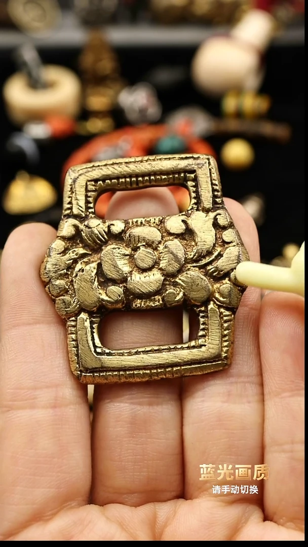 紫铜鎏金经书扣1111