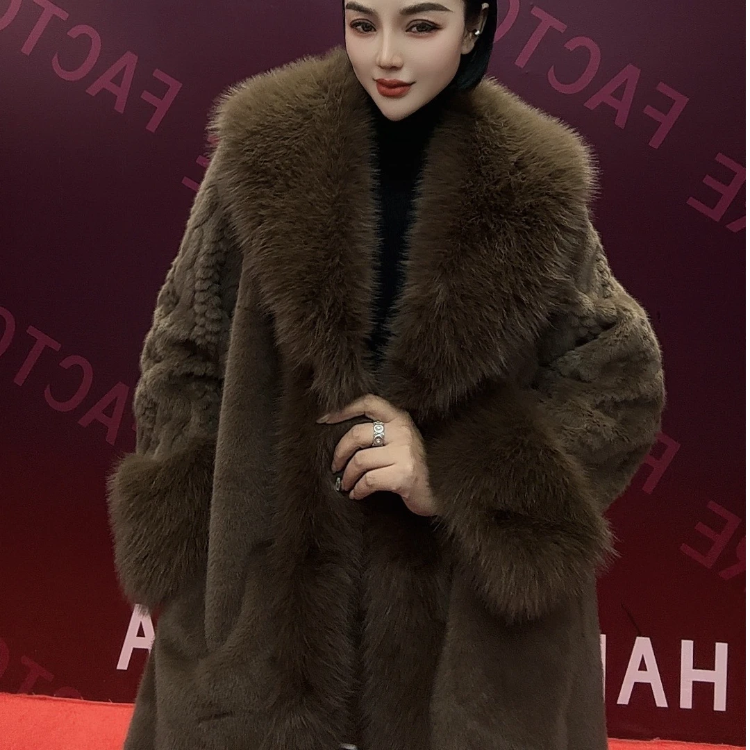 630毛毛外套女时尚休闲宽松毛绒设计师冬季网红皮毛一体
