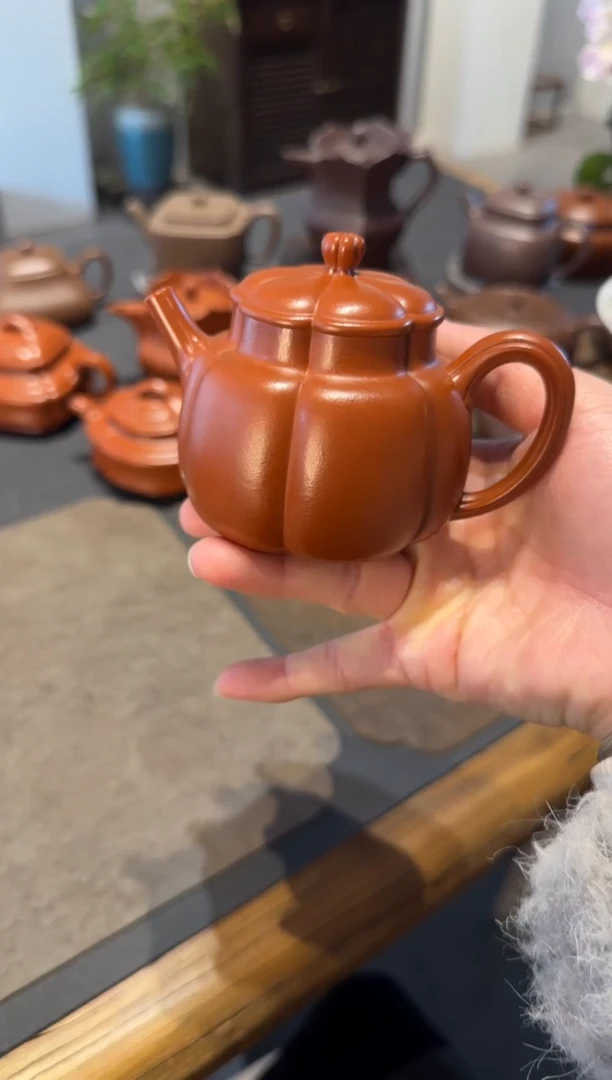 【闪购商品】紫砂茶壶繁花 朱泥