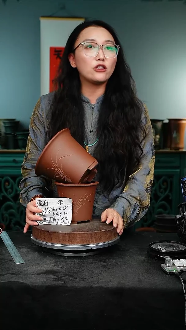 紫砂花盆……花卉园艺1373瑕