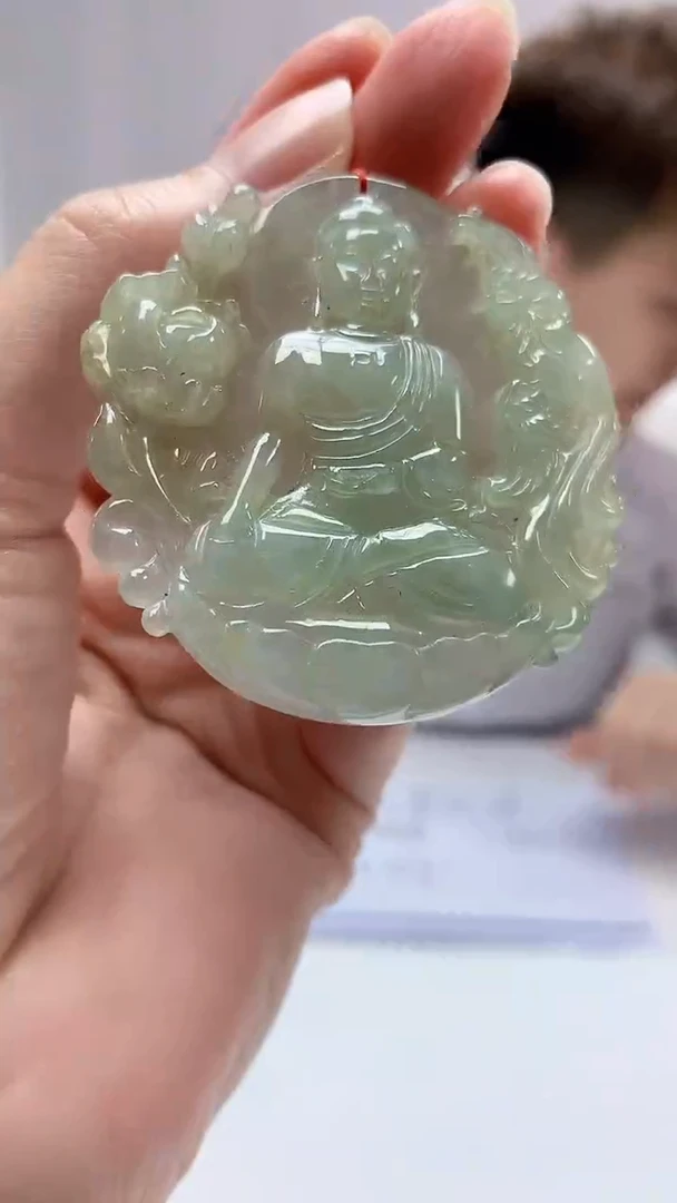 【闪购商品】定制翡翠未镶嵌4868zm-毛货挂件63人物