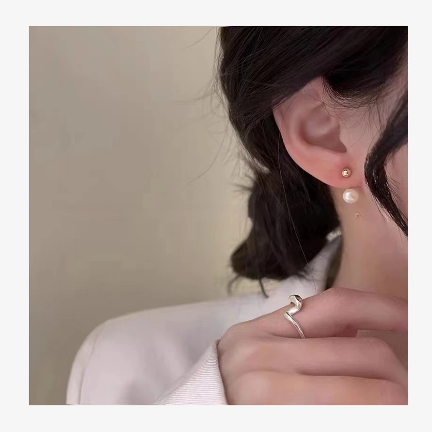 合金耳饰 无金属硅胶耳饰 豆子严选-耳钉 DZ88699