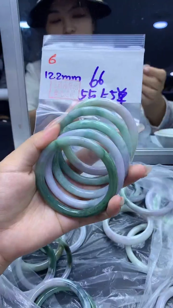 未镶嵌定制翡翠6手镯55纹+66元+多样性拍一发一