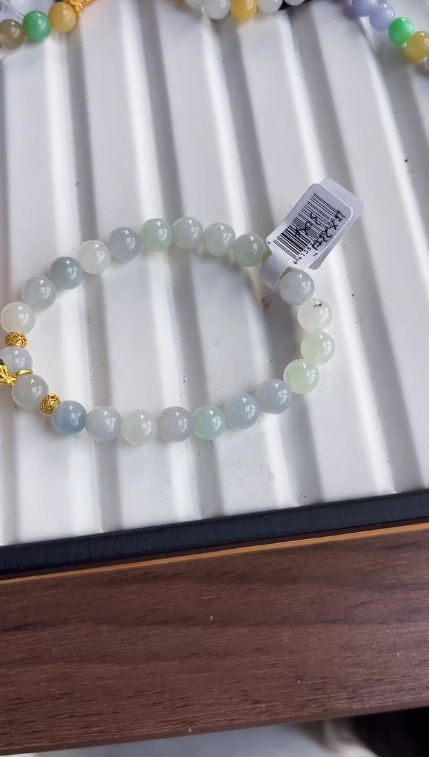 散珠翡翠翡翠手串卡8  有瑕疵