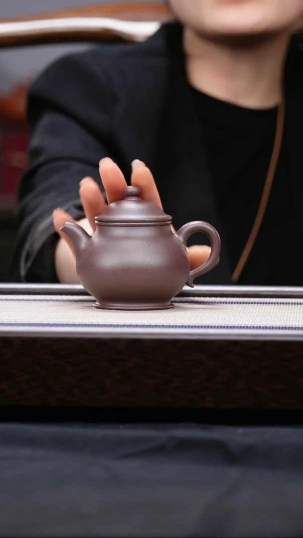 【闪购商品】紫砂茶壶四号井低槽青  高潘壶