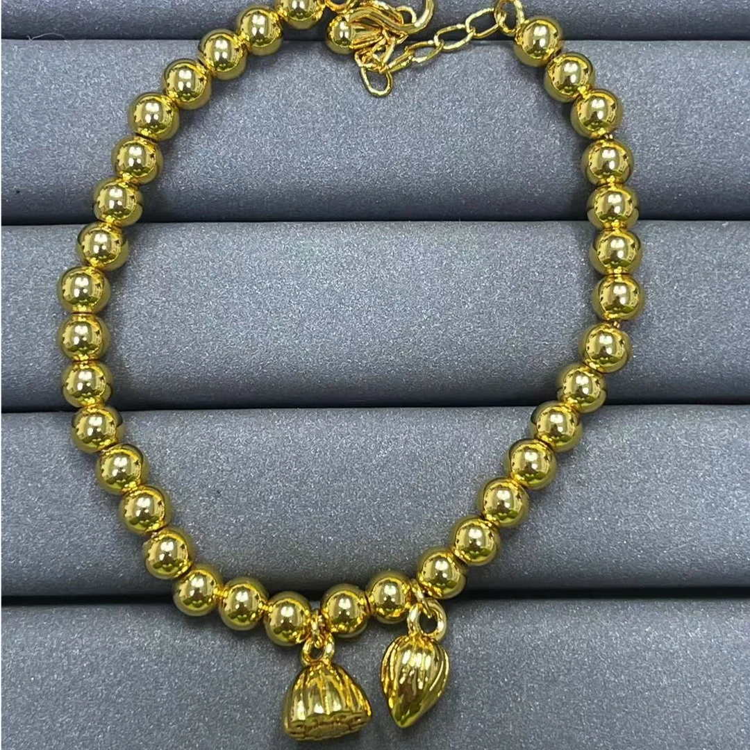 宝阁甄选黄色莲花手串180