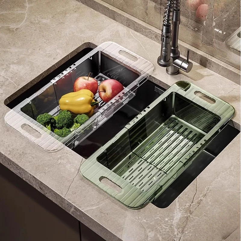 【西藏新疆包邮】厨房家用可伸缩沥水篮家用水槽沥水篮水池洗菜篮