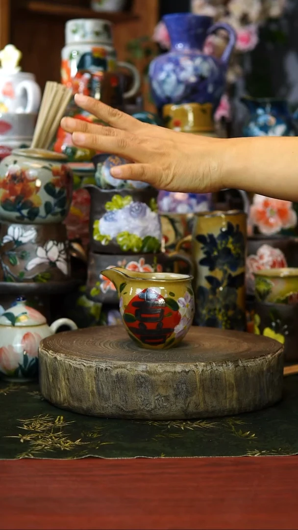 花瓶/杯子/碗12景德镇手工高温釉下彩