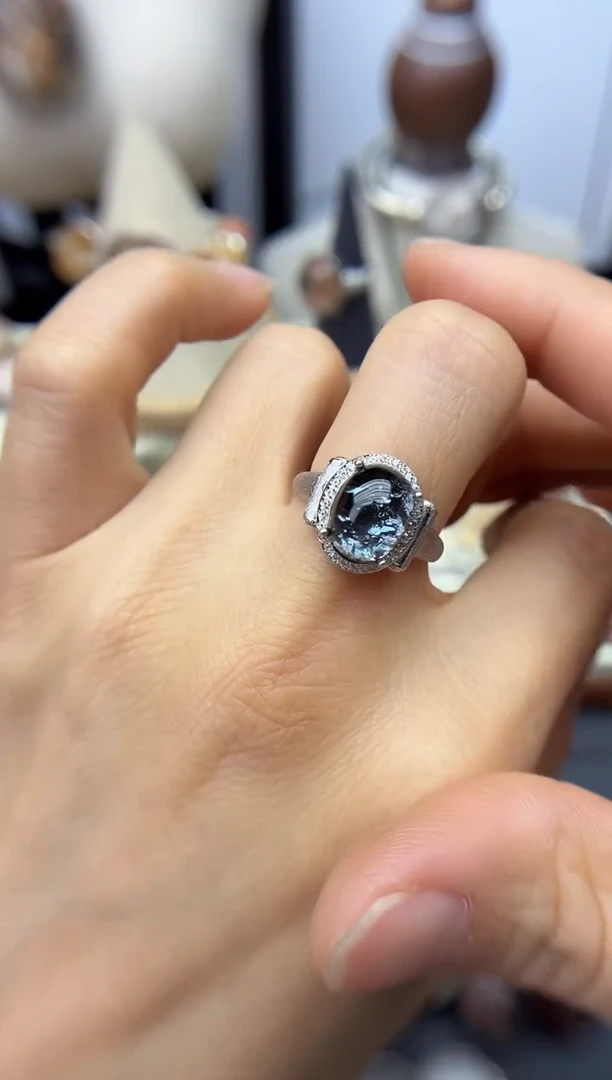 银S925镶嵌珠宝半成品水晶定制定制