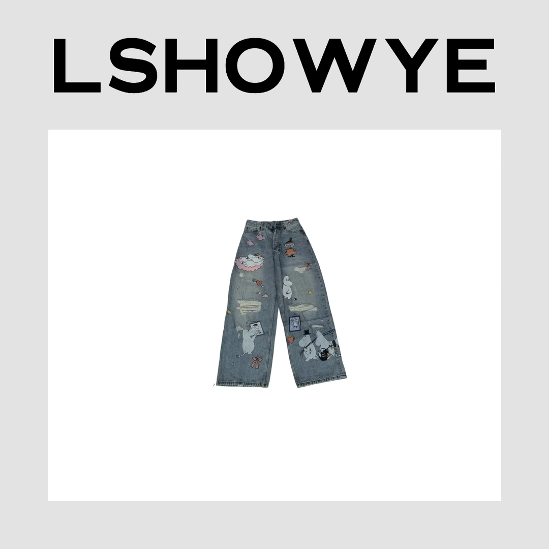 LSHOWYE｜卡通破洞牛仔裤  X4750BA