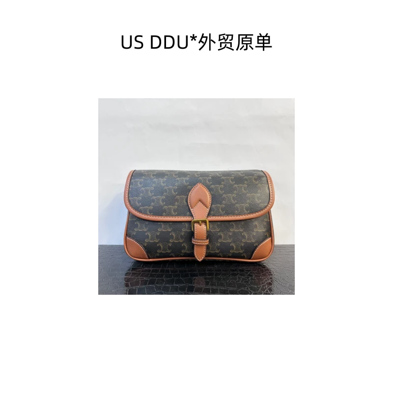 A286 黑棕老花凯旋法棍单肩斜挎包 6063/D035