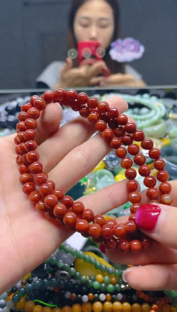 颈饰未镶嵌翡翠6MM/X/翡翠A货，一件也是批发价