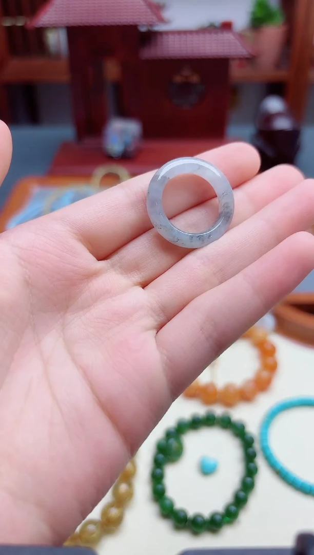 翡翠未镶嵌颈饰翡翠15#指环*1 XC