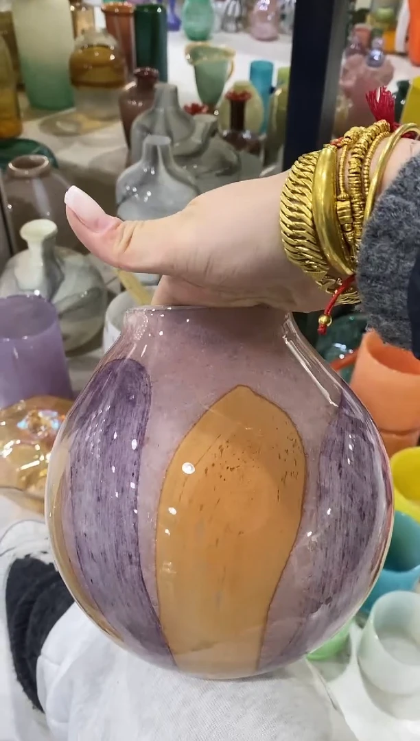 慕忆家手作琉璃花瓶瑕疵