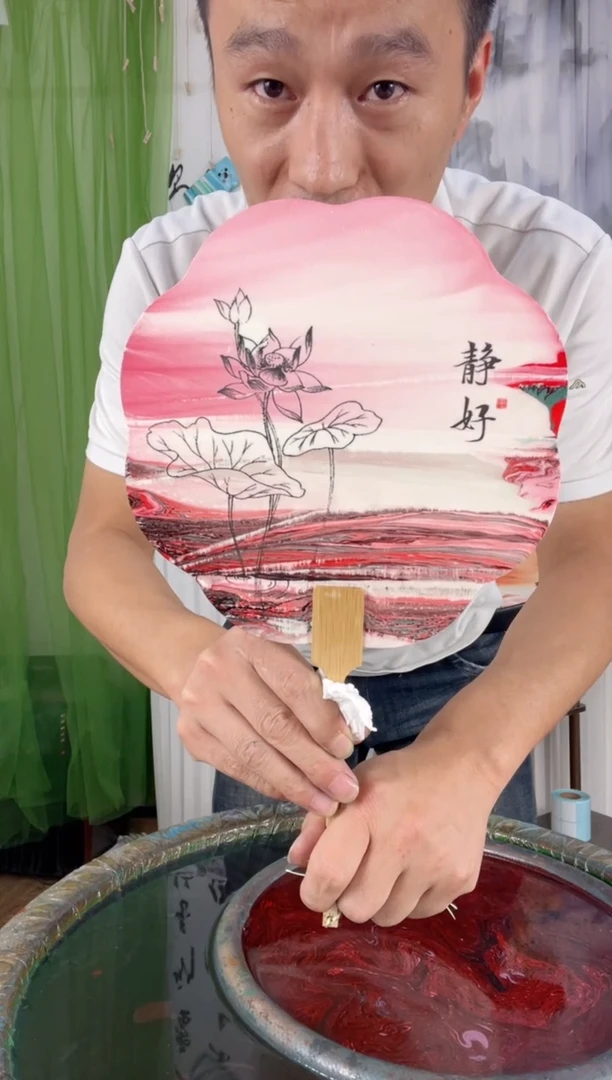 纸漆逍遥漆扇003