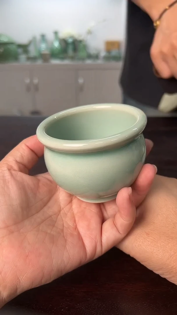 龙泉云间青瓷小米茶器