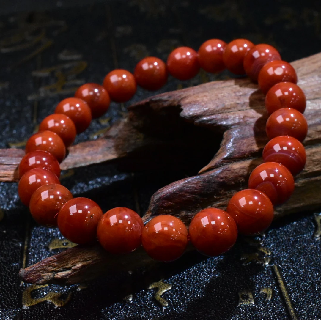 （一九珠宝）（清仓专用）卡8mm南红瓦西手串  H170-8