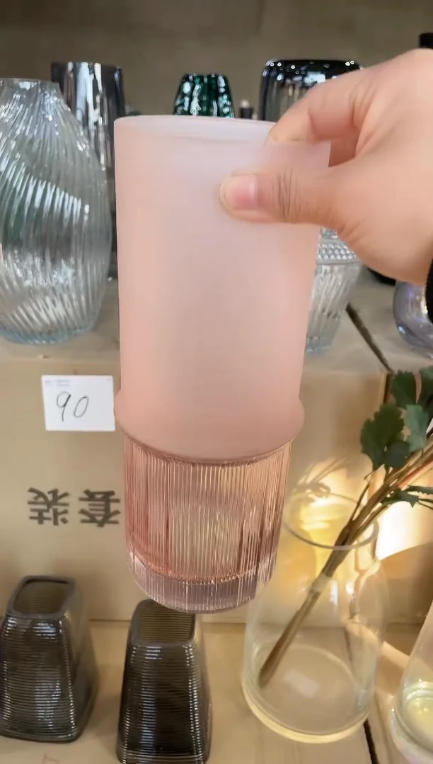 【闪购商品】无铅玻璃磨砂花瓶