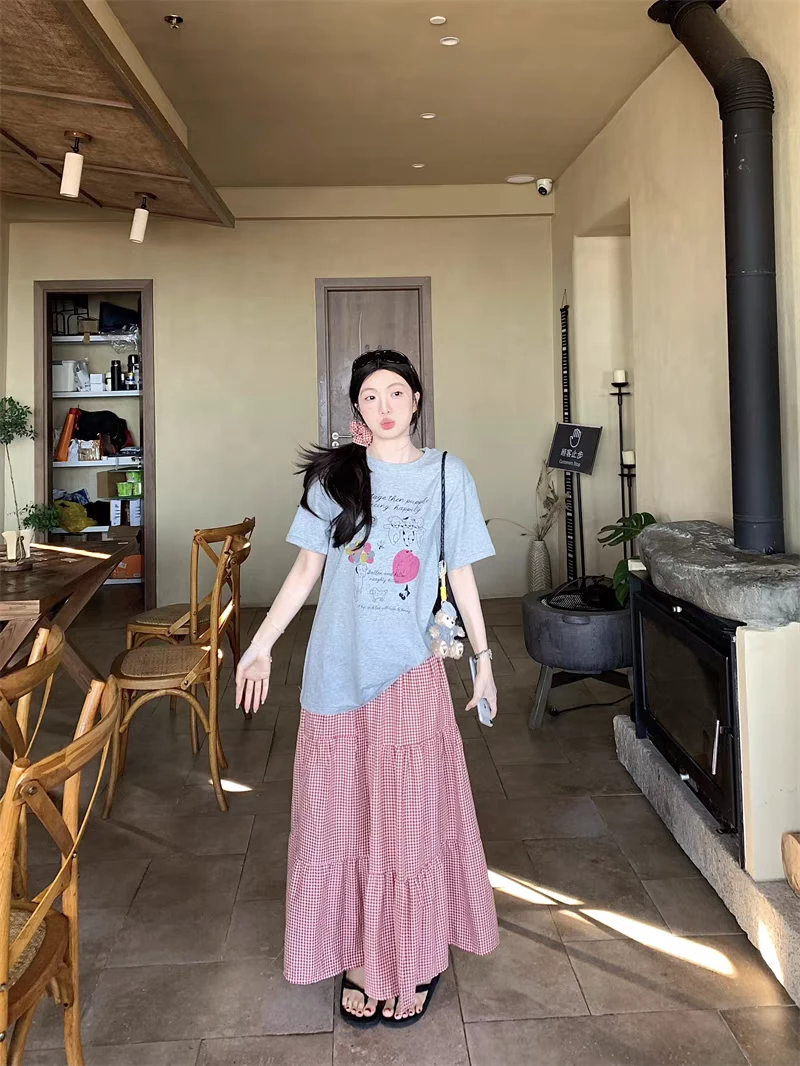 【交个朋友专属】CHALAN姹蓝 夏季印花宽松休闲T恤两件套（带发圈）