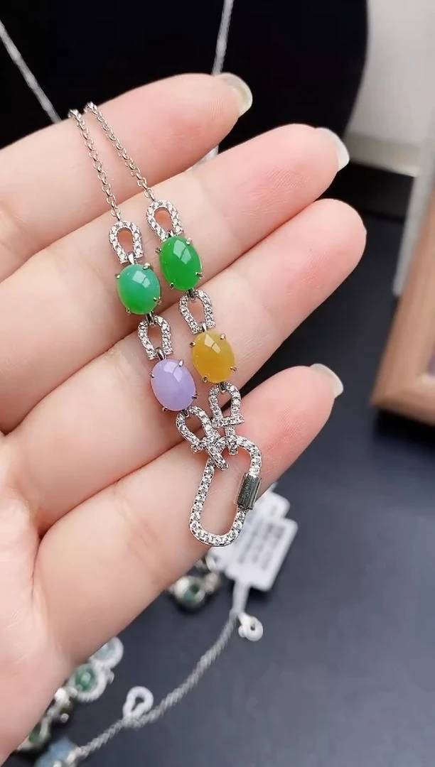 银S925镶嵌戒指翡翠0076