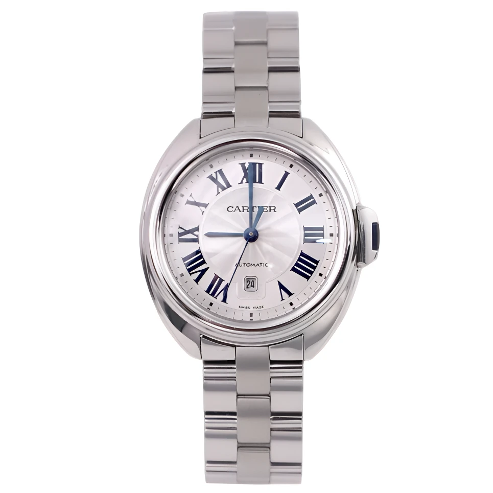 99新 Cartier/卡地亚 【全套带保卡】钥匙钢带款原盘精钢机械31盘tw