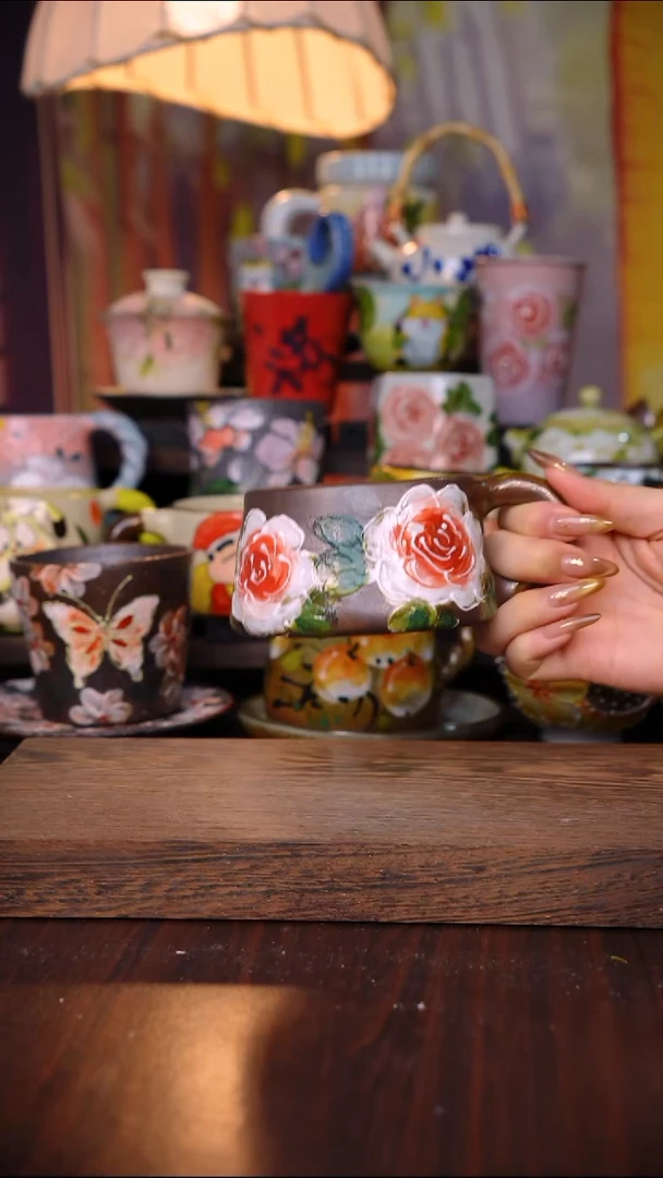 摆件陶泥垚手作 景德镇手工手绘陶瓷器物