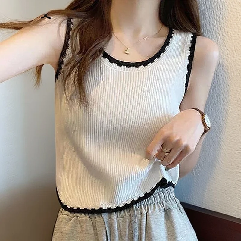 别致针织小吊带背心女西装内搭2025新款秋季打底衫背心式甜辣上衣