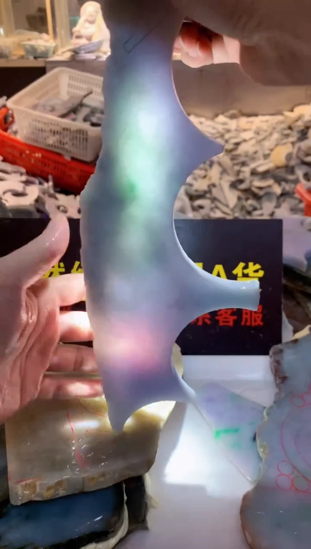 裸石翡翠0朗0翡翠珠宝833