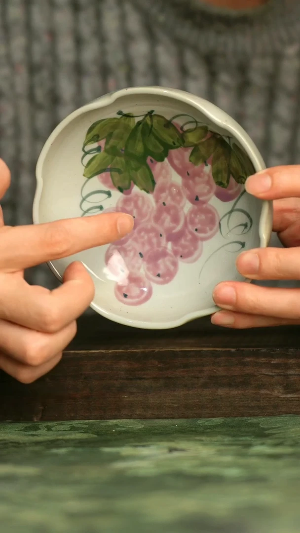 陶瓷青诗集手工手绘瓷器