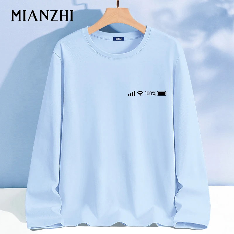 青少年美式长袖t恤男生休闲百搭打底衫春秋薄款宽松打底衣服