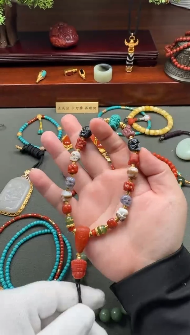【闪购商品】南红玛瑙手串手串18K金镶嵌手串手串